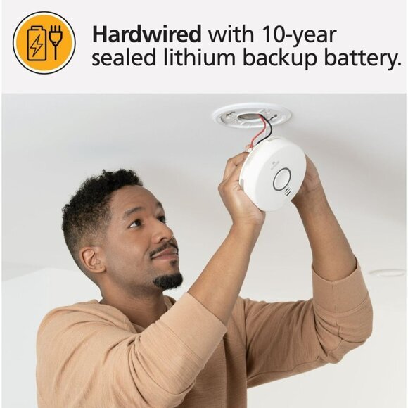 Kidde Hardwired Smart Smoke Detector Indoor Air Quality Monitor & Battery Backup - Picture 5 of 14